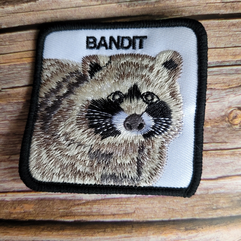 Trash Panda Garbage Theif Raccoon Embroidered Sew On Patch.